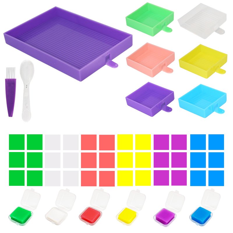 5d Diamond Painting Tools And Accessories Kit Storage Containers For Rhinestones Diamond Painting Drill Trays