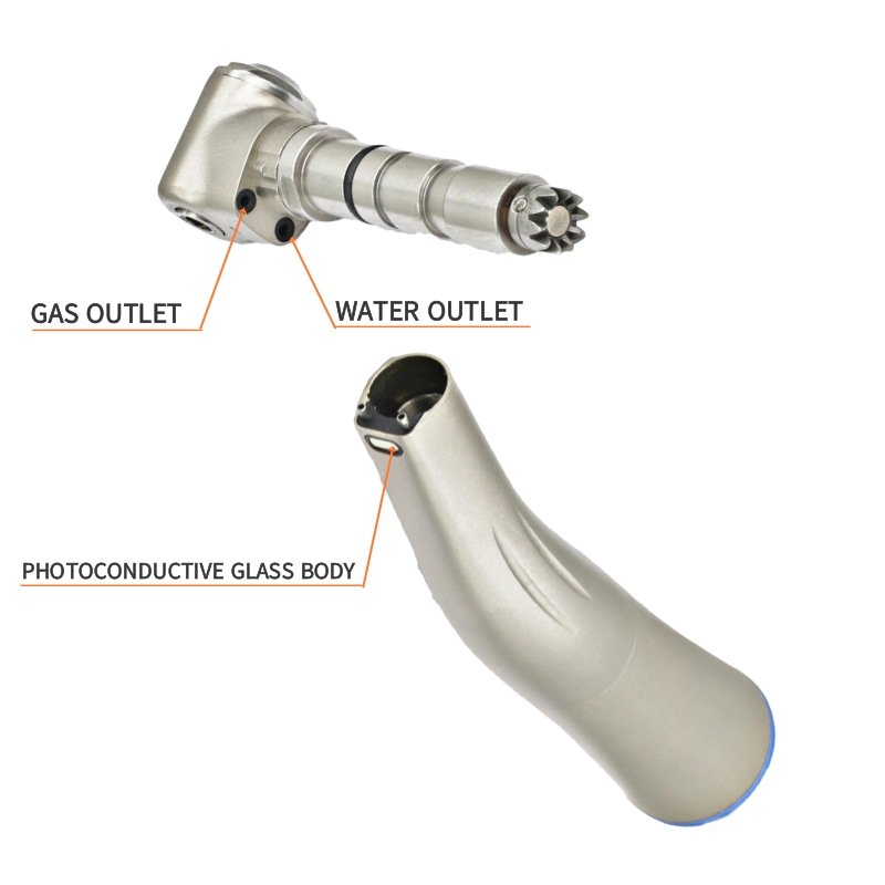 Dental 1:1 Fiber Optic X25 Contra Angle Handpiece High Speed Turbine & Plastic Handpiece E Type Dental Handpiece