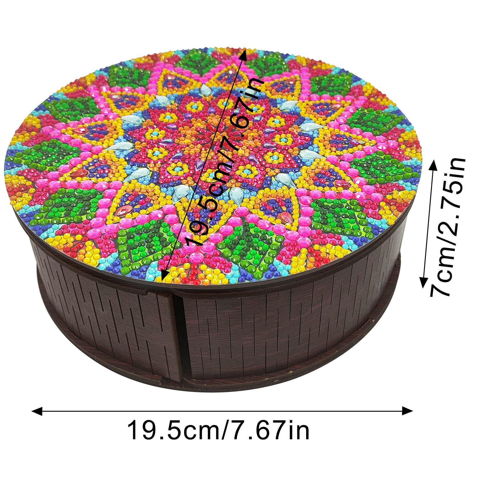 Large Capacity Organizer Mandala Crystal 5D Diy Diamond Painting Gift Case for Rings Necklace Bracelet