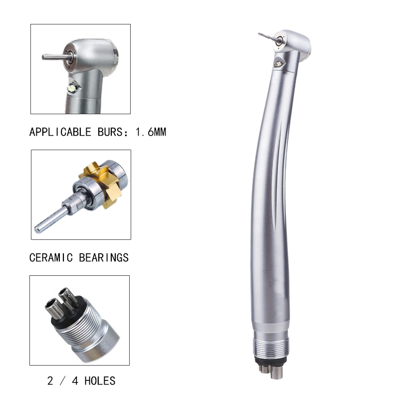 Dental LED Handpiece Toruqe 3 Way Spray Push Button Ceramic Turbine High Speed E-generator Dentisty Drills Dental Product