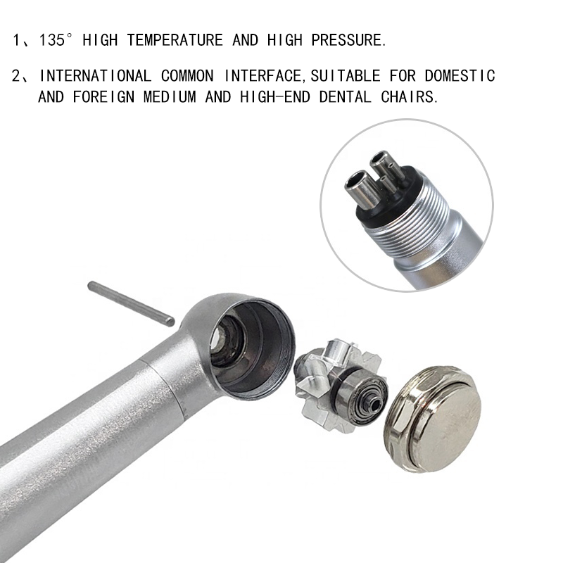 Dental LED Handpiece Toruqe 3 Way Spray Push Button Ceramic Turbine High Speed E-generator Dentisty Drills Dental Product