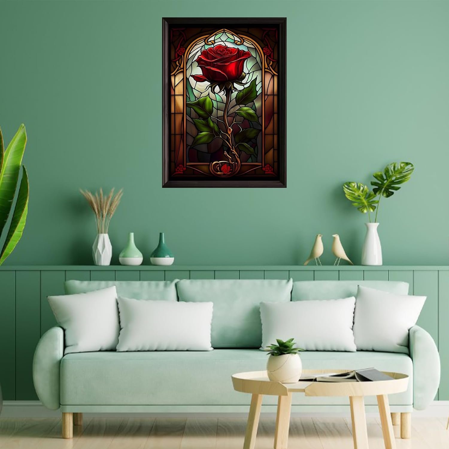 Adult Diamond Painting Kit Religious Style Rose Painting Crafts Home Wall Decoration Artworks paintings and wall arts sexy