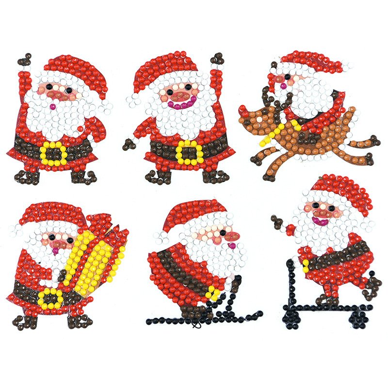 Wholesale High Quality Stickers 5D Diamond Painting Santa Claus Children Toys Diamond Painting Stickers