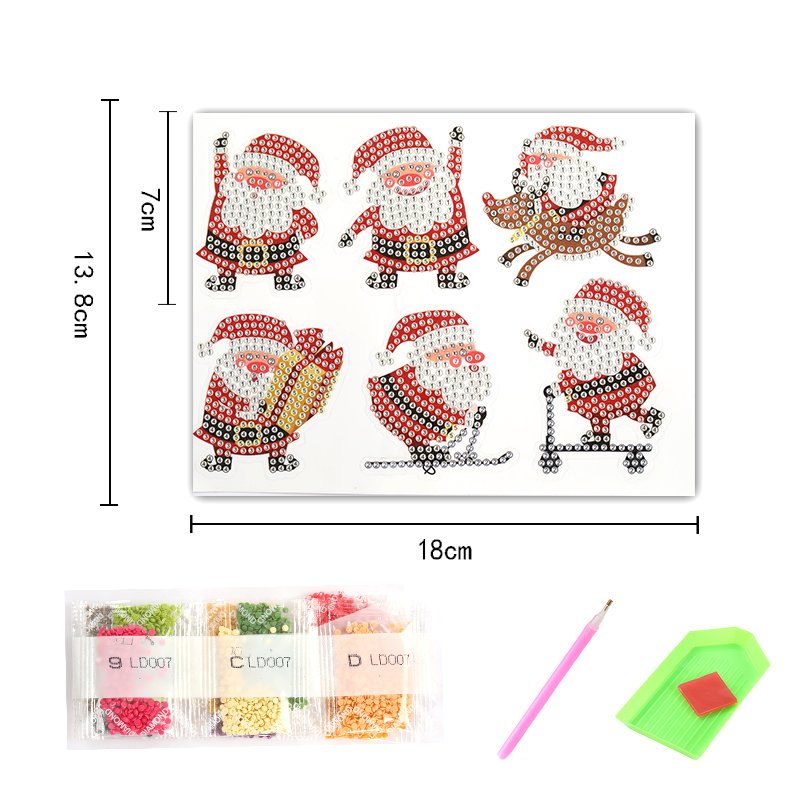 Wholesale High Quality Stickers 5D Diamond Painting Santa Claus Children Toys Diamond Painting Stickers