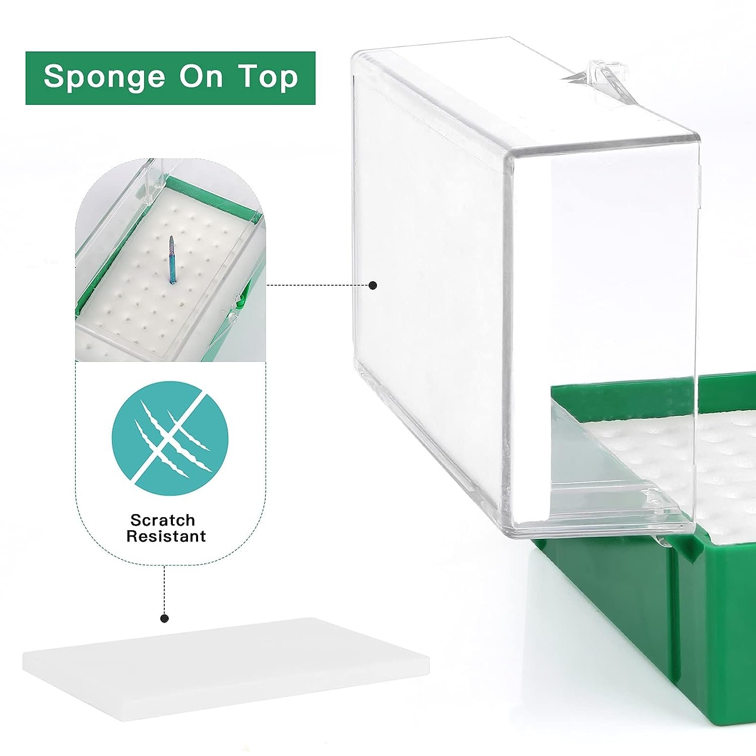 Nail Drill Bit Holder Organizer Drill Bits Display Organizer Box- Professional Nail Bit Stand Dustproof Container Case Paper Box