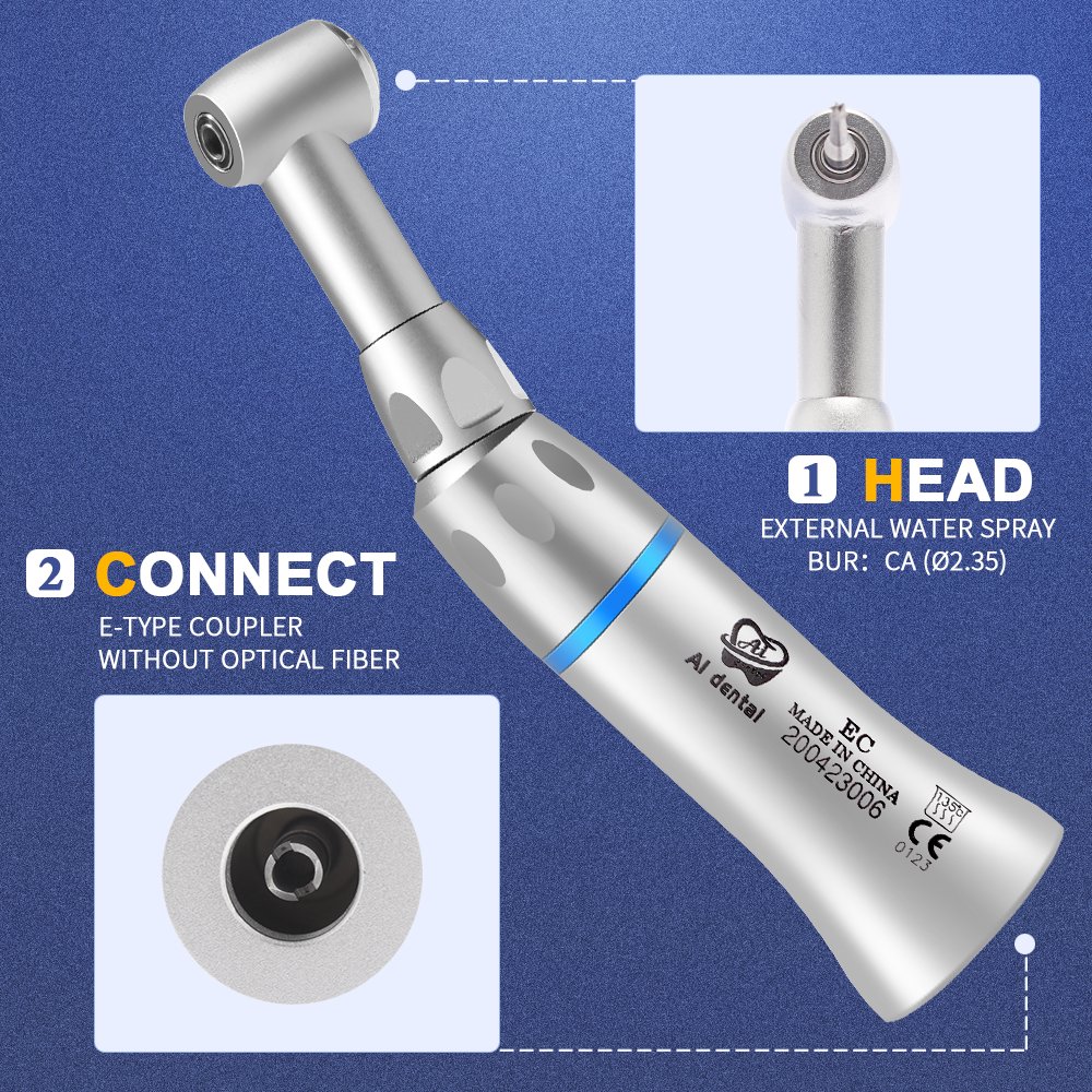 AI-FPB-EC Dental Contra Angle Handpiece 1:1 Electric Micromotor Low Speed Hand Piece Tools Equipment for Teeth Whitening