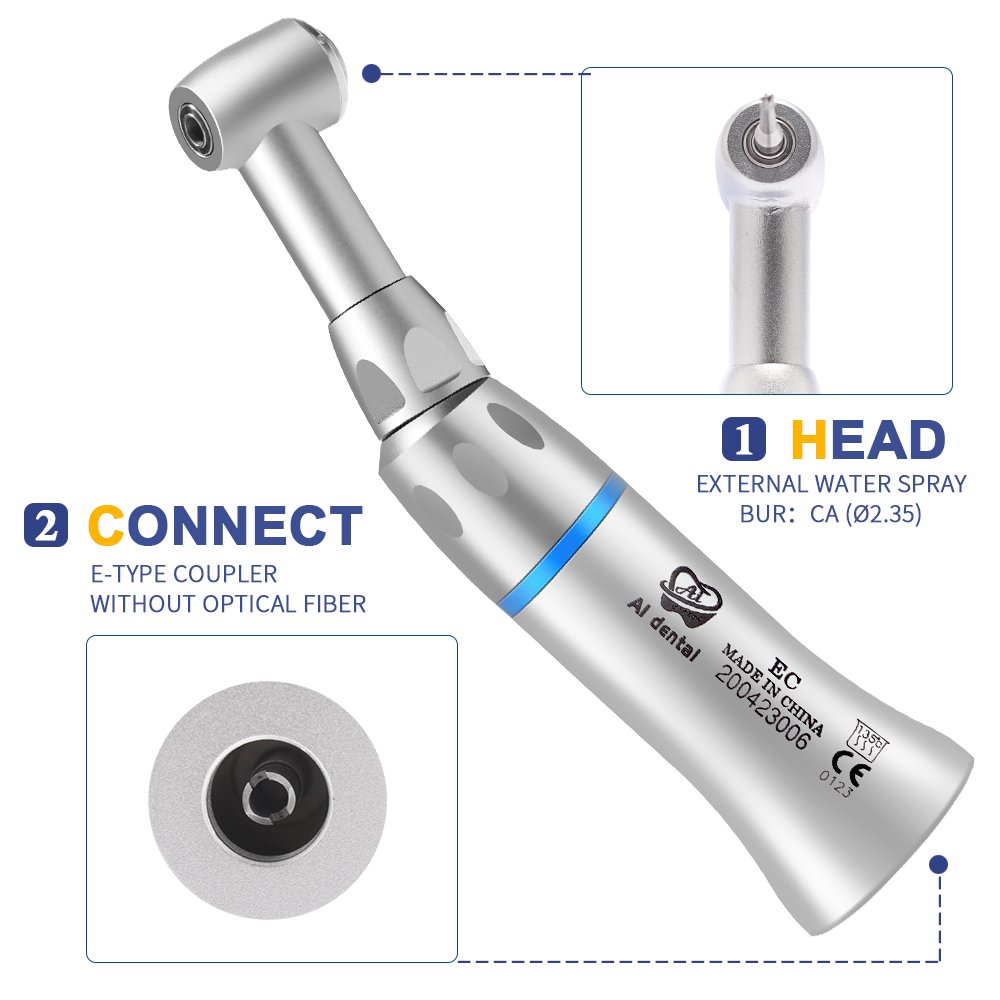 AI-FPB-EC Dental Contra Angle Handpiece 1:1 Electric Micromotor Low Speed Hand Piece Tools Equipment for Teeth Whitening