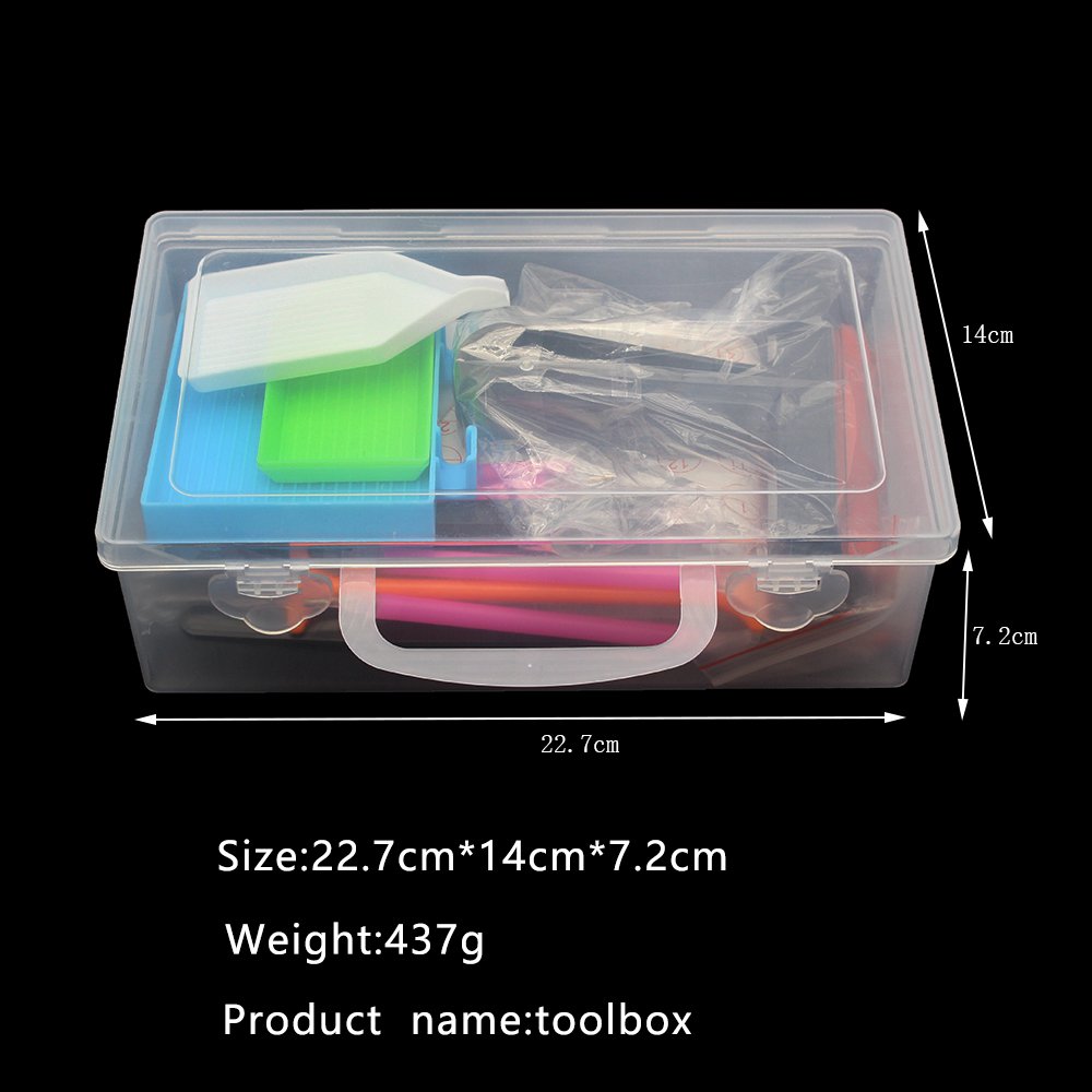 Wholesale Price Diy Diamond Painting Tools Accessories Kit 28 Grid Storage Box Pen Clay Tray Rubber Roller Diamond Corrector