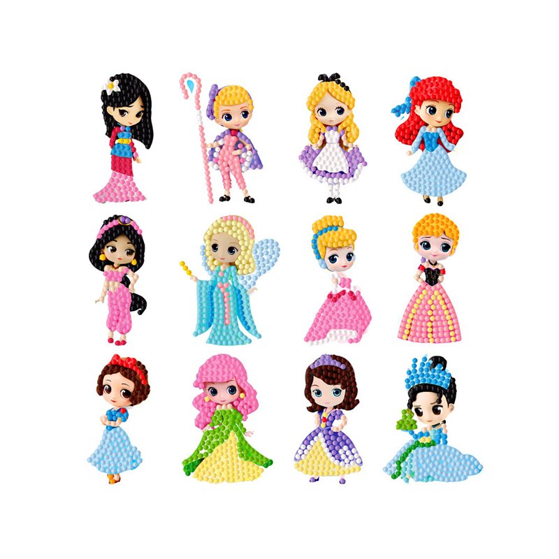 New Diamond Painting Children Random Stickers 5d Diy Creative Diamond Stickers Refrigerator Decorative Paintings