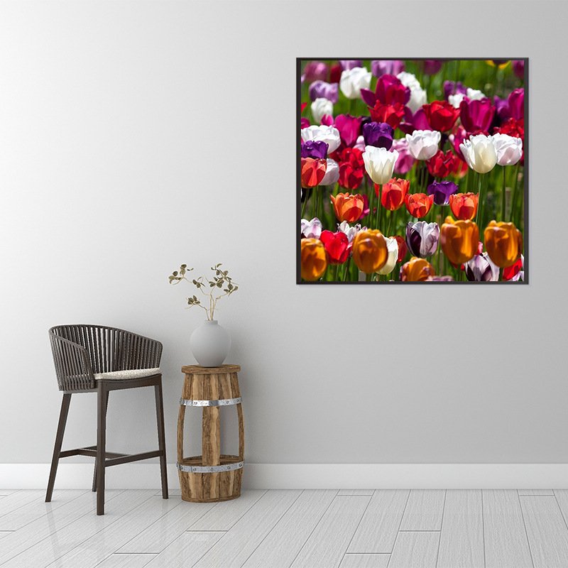 Custom 30x30cm Diamond Painting Full Drill Tulip Flower Home Decoration Painting
