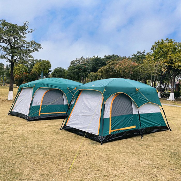 Quality 5-8 Persons Large Space Family Camping Double Layers Big Tent waterproof house outdoor camp tents for outside events