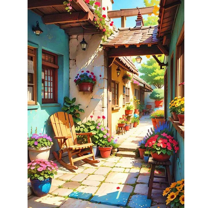 DIY 5D Full Drill Diamond Painting Arts Wall Decor Shinny Round Diamond Paintings Scenery Paintings With Drill Stitch