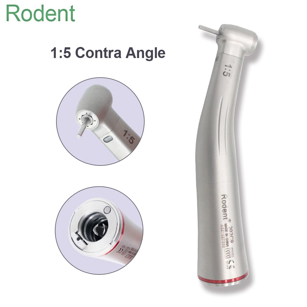Dental Electric Motor Contra Angle Dental Handpiece 1:5 Contra Angle Low Speed Turbine X95L With Ceramic Bearing