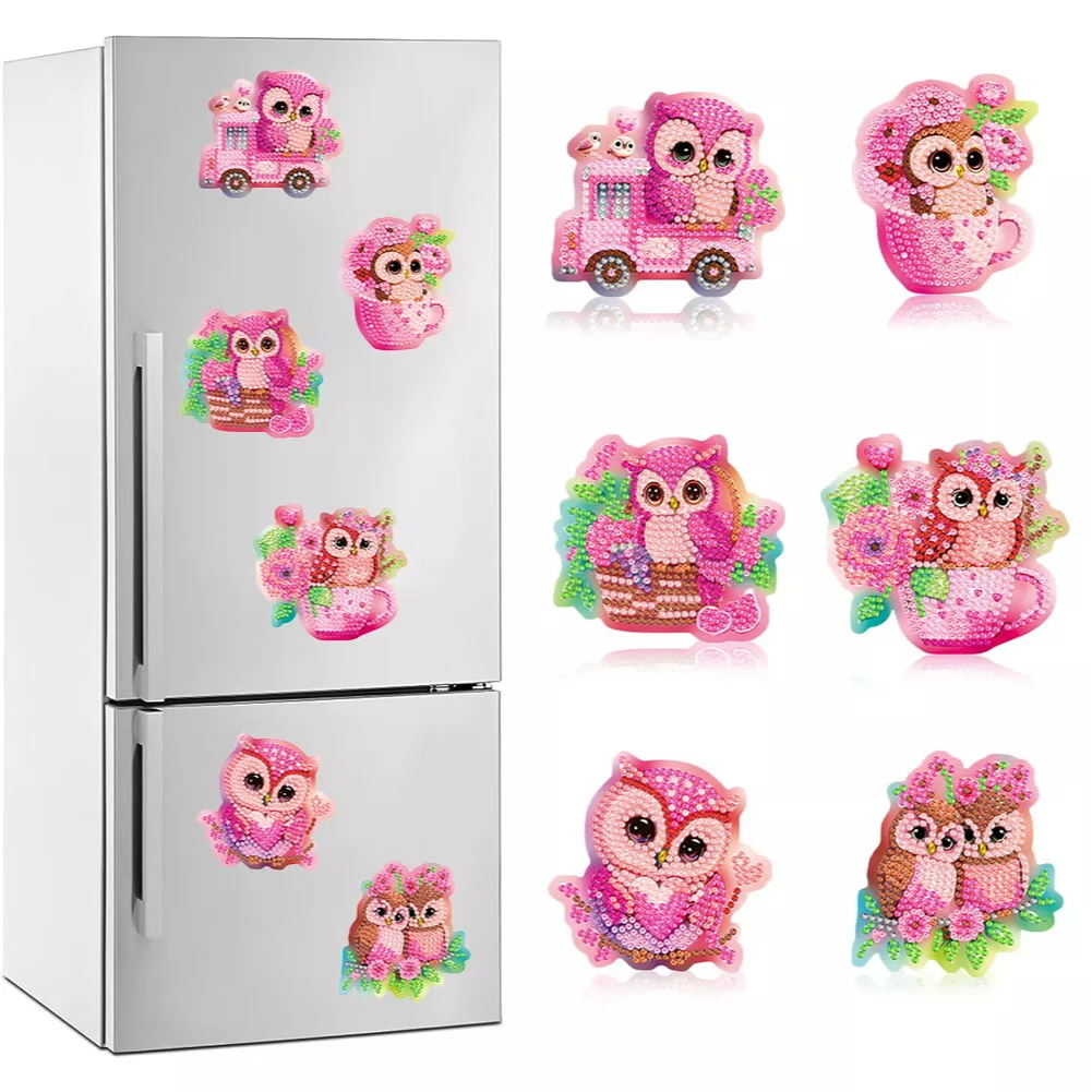 R-RCT DlY Diamond Mosaic Refrigerator Magnet lcebox Stick Soft Magnetic Sticker Diamond Painting Fridge Magnetic