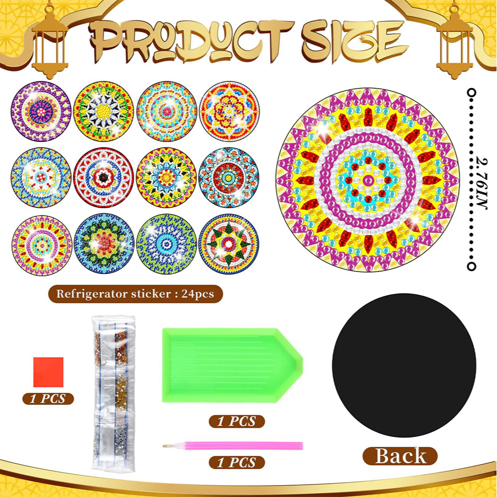 R-RCT DlY Diamond Mosaic Refrigerator Magnet lcebox Stick Soft Magnetic Sticker Diamond Painting Fridge Magnetic