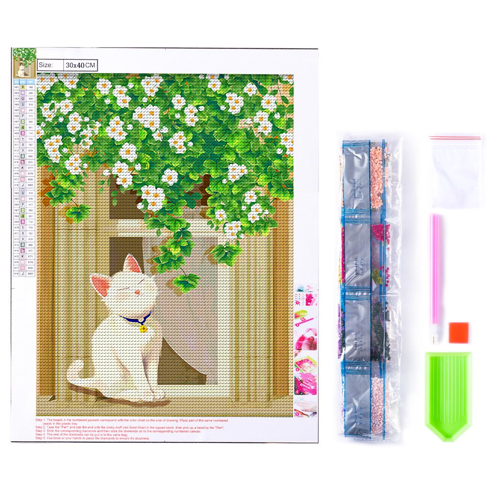 DIY 5d diamond painting kit paint by numbers for Adults Cat Cute Decoration canvas painting wall art painting seven wall arts