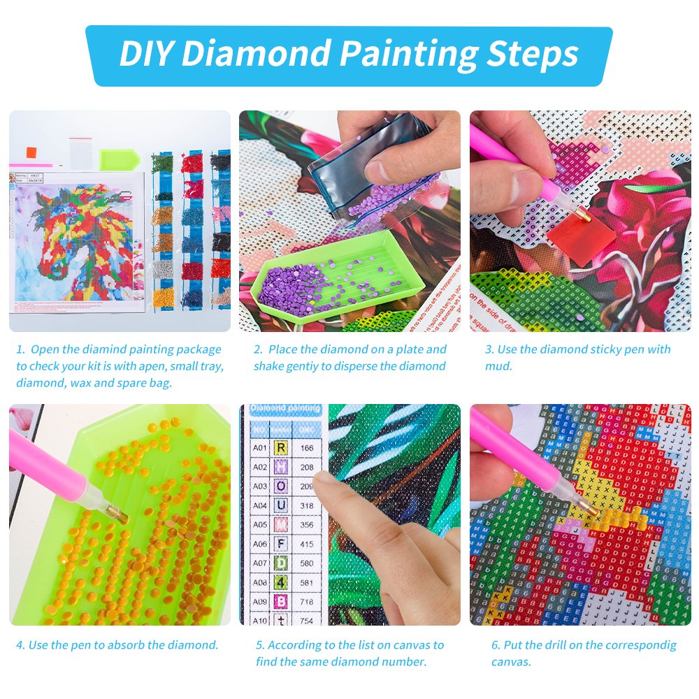 DIY 5d diamond painting kit paint by numbers for Adults Cat Cute Decoration canvas painting wall art painting seven wall arts