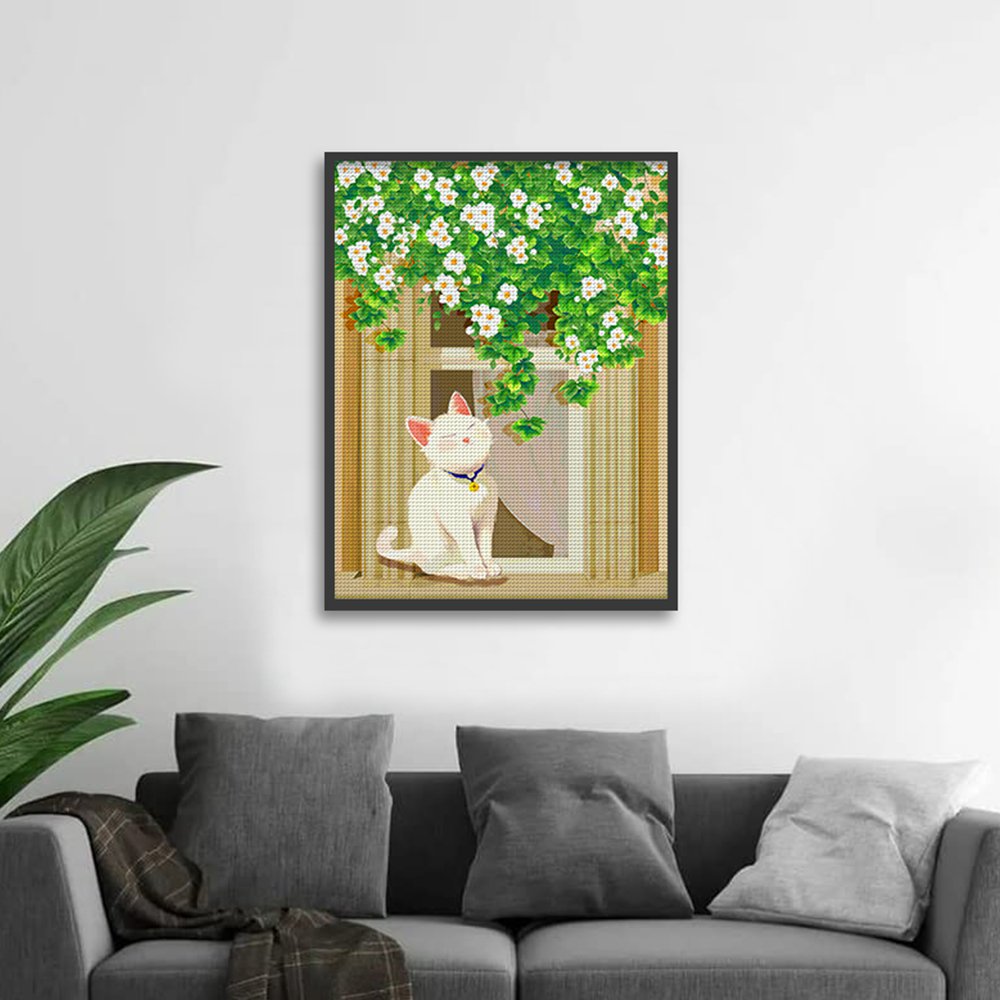 DIY 5d diamond painting kit paint by numbers for Adults Cat Cute Decoration canvas painting wall art painting seven wall arts