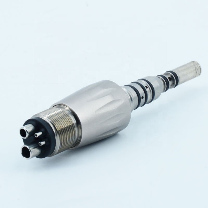 Dental fiber optic quick coupling connector for high speed handpiece dental equipment