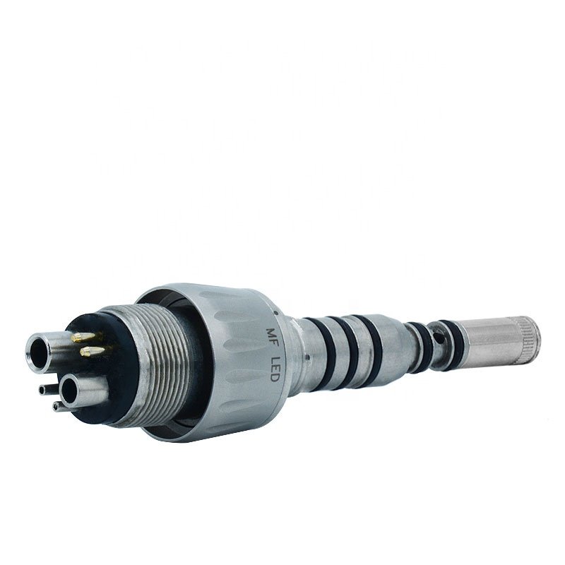 Dental fiber optic quick coupling connector for high speed handpiece dental equipment
