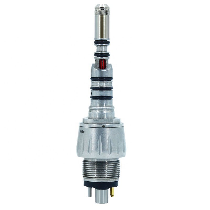 Dental fiber optic quick coupling connector for high speed handpiece dental equipment