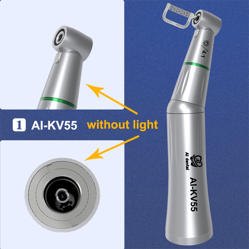 AI-KV55LS Green Ring electric motor Dental Contra Angle Handpiece 4:1 Reduction Vertical Reciprocating for EVA Tips