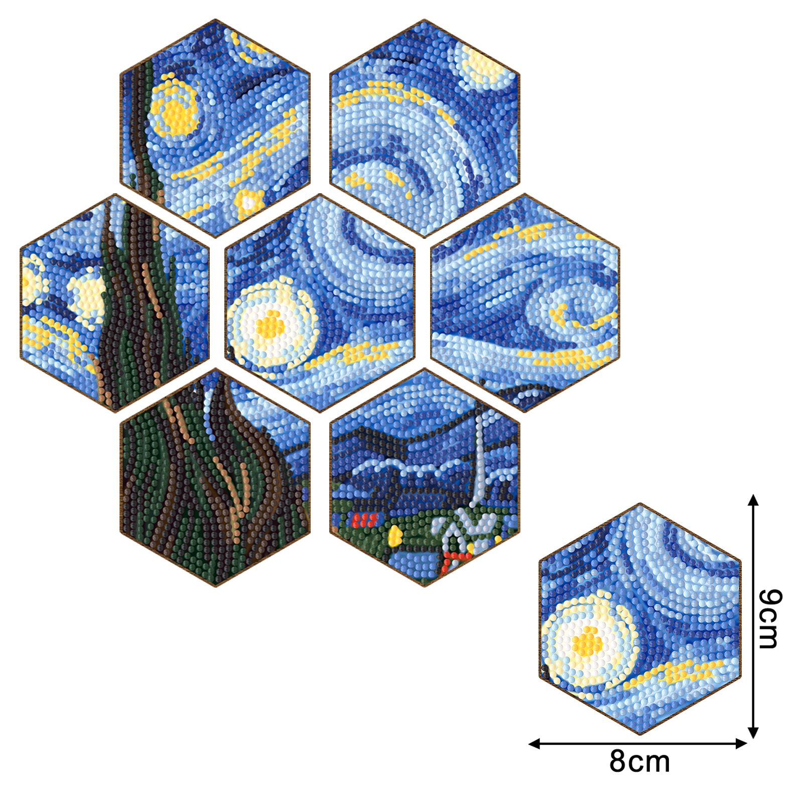 Custom Art Coasters DIY Diamond Kits landscape pattern coaster Diamond Painting tea cup pad coaster