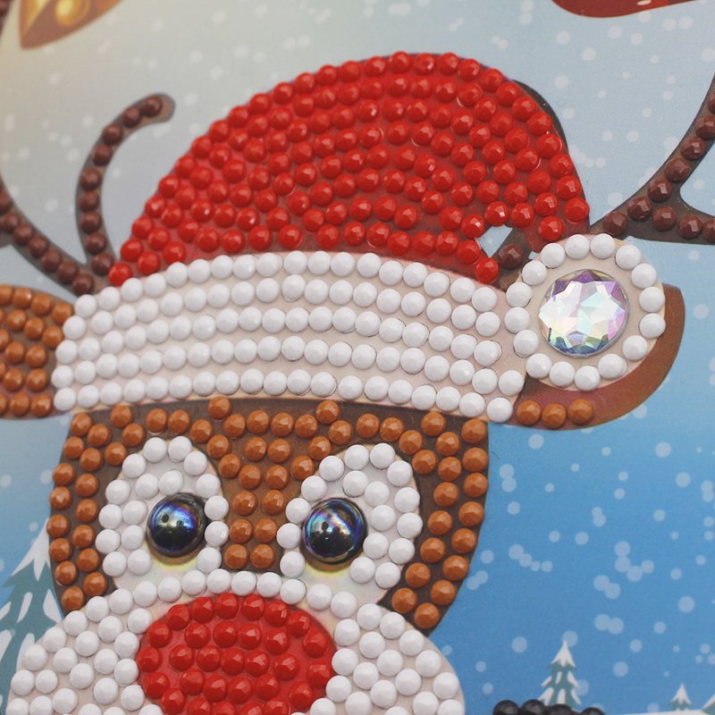 Factory Direct Sale 8 Pieces DIY Diamond Painting Christmas Card 5d Diamond Painting Greeting Card Christmas Gift