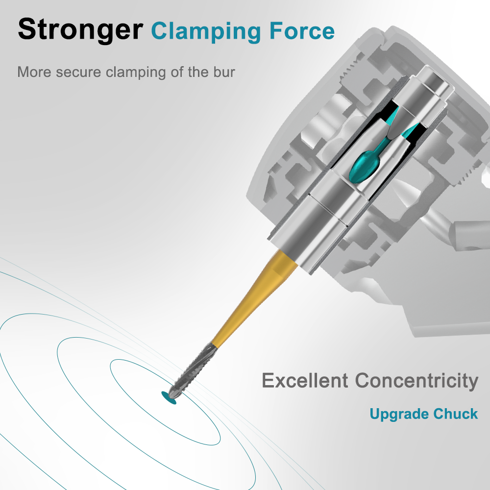 AI DENTAL AiKO Series A45-KL Optic K-Type 45-degree angle Head Dental Air Turbine High Speed Handpiece Triple Water Jet FG burs