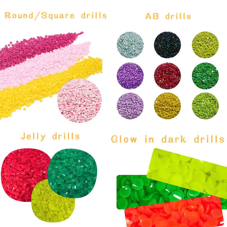 DMC 447 Colors Drill Diamond 2.5mm Resin Art Diamond Painting Square Drills Beads Only Diy Crafts Diamond Painting Accessories