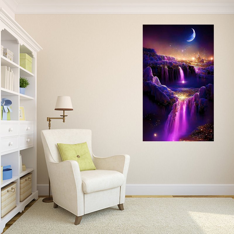 Factory wholesale Moonlight Diamond Paintings Kits Full Drill Diamond Paint with Diamonds Gem Arts and Crafts Home Wall Decor