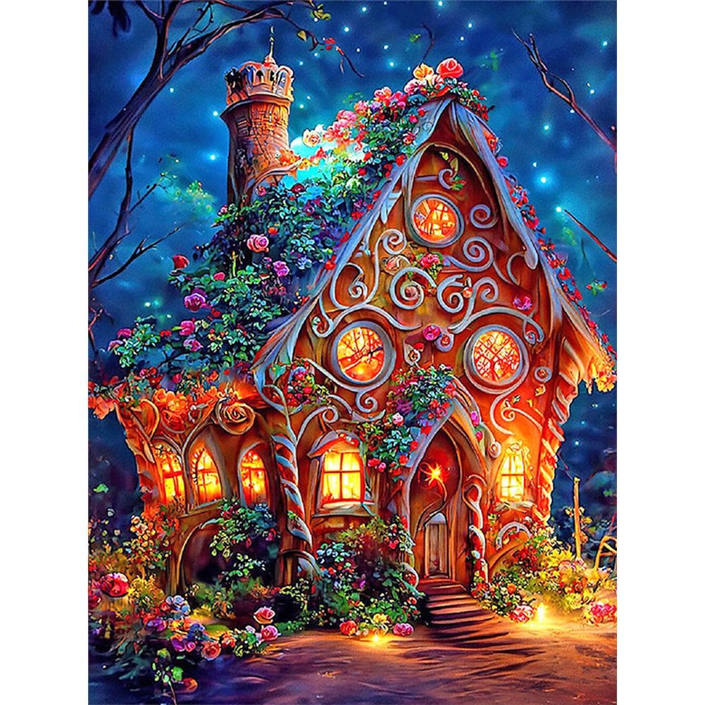 30*40cm DIY Diamond Painting Beautiful Christmas Snow House Landscapes Full Drill Kit Most Popular for Home Decoration