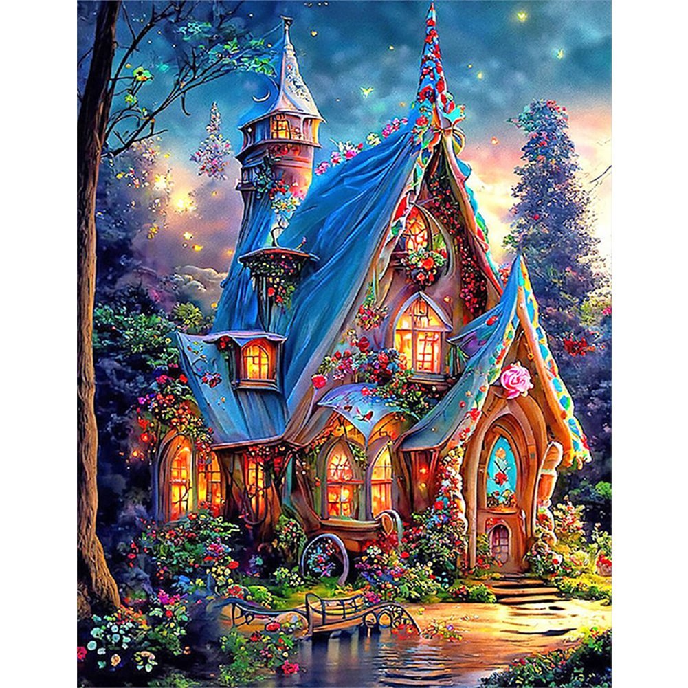 30*40cm DIY Diamond Painting Beautiful Christmas Snow House Landscapes Full Drill Kit Most Popular for Home Decoration