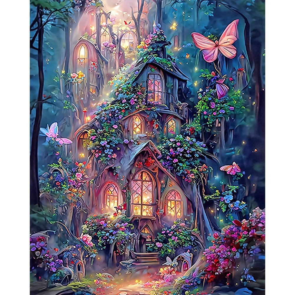 30*40cm DIY Diamond Painting Beautiful Christmas Snow House Landscapes Full Drill Kit Most Popular for Home Decoration