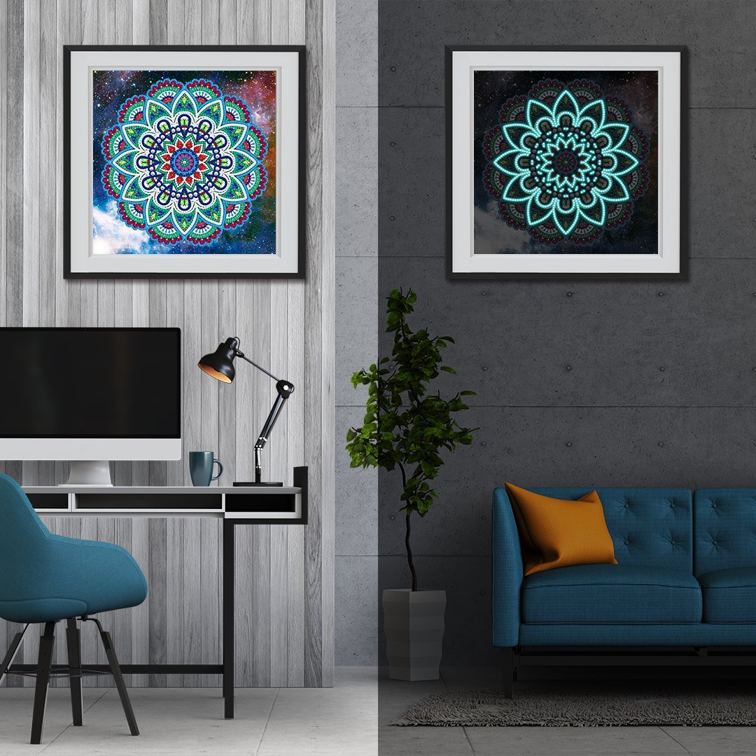 Luminous 5D DIY Diamond Painting Special Shape Partial Drill Glow Diamond Painting Cross Stitch Wall Home Decor