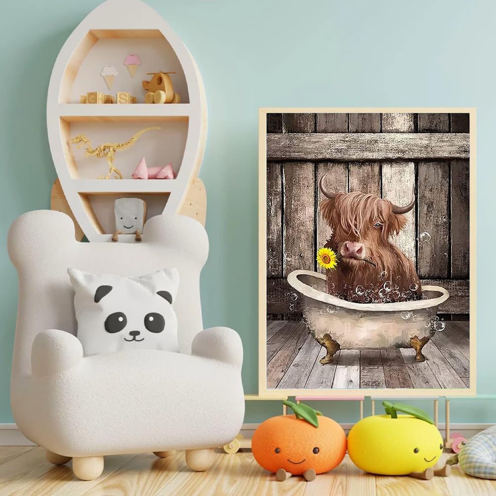 Animal yak diamond painting DIY fashion bathtub cow new 5D home decoration diamond painting wholesale paintings and wall arts