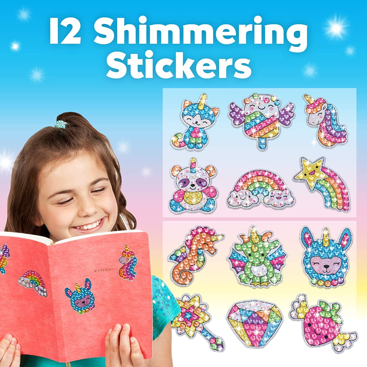 Kids Diamond Art Gem Art Crafts 5D Diamond Painting Sticker Cartoon Animal Diamond Sticker For Children