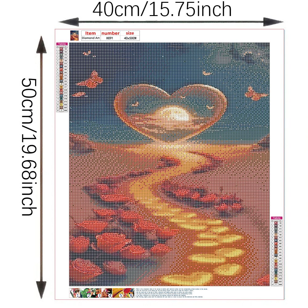 Heart Shape Fantastic Diamond Painting House Decor Art Paintings By Cross Stitch One Piece Custom Diamond Paintings