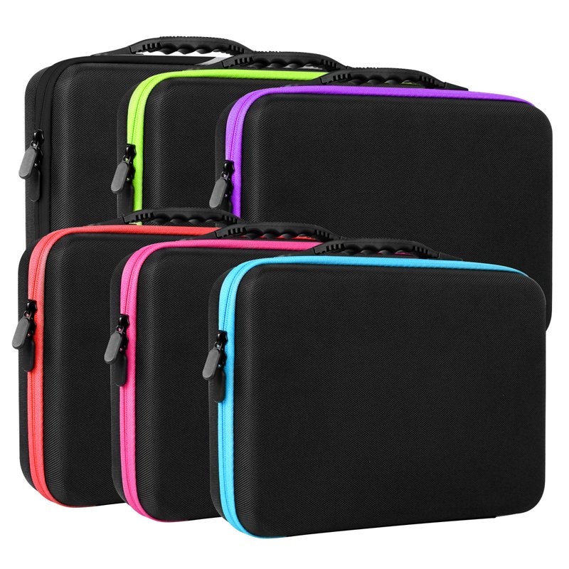 Diamond Painting Storage Box 30 Round Bottle and 40 Square Bottle Drills Carry Case Zipper Bag with Accessories Tools Kits