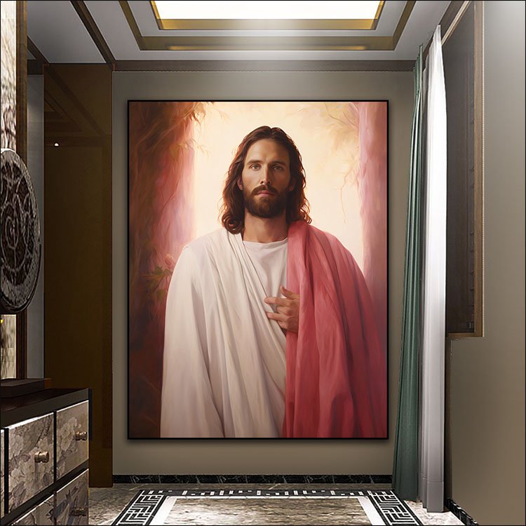 Jesus Figure Portrait Paintings on Canvas Arts murals Modern Religion Arts Crystal LED diamond paintings