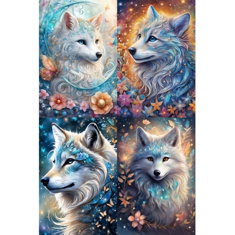 5D Full Drill Diamond Painting Kits for Adults Creative DIY Fox Animal Wall Decoration for Home Leisure