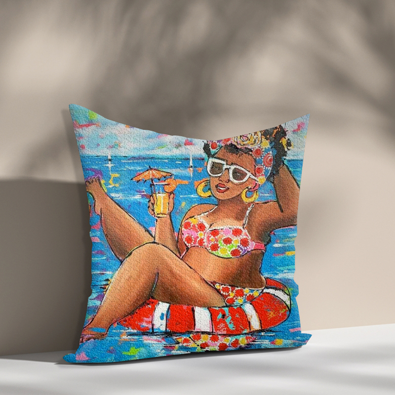 Boho Decorative Throw Pillow Case Handmade Diamond Painting Cushion Case seascape diamond painting pillow Case
