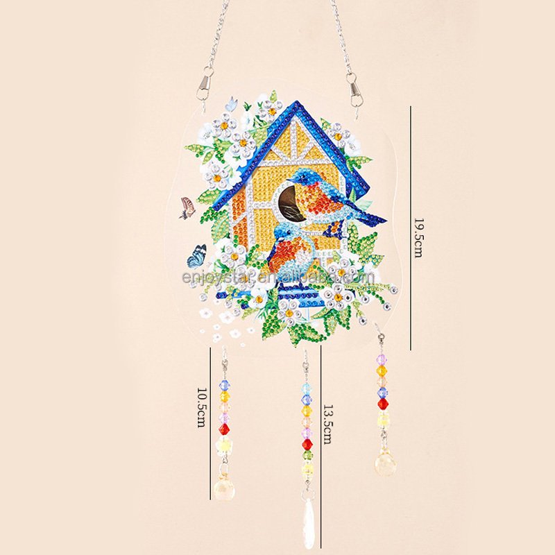 ENJOYSTAR DIY Handmade Painting Craft Kit Christmas Pendant Fashion Christmas Decoration Rhinestone Mosaic Painting Art