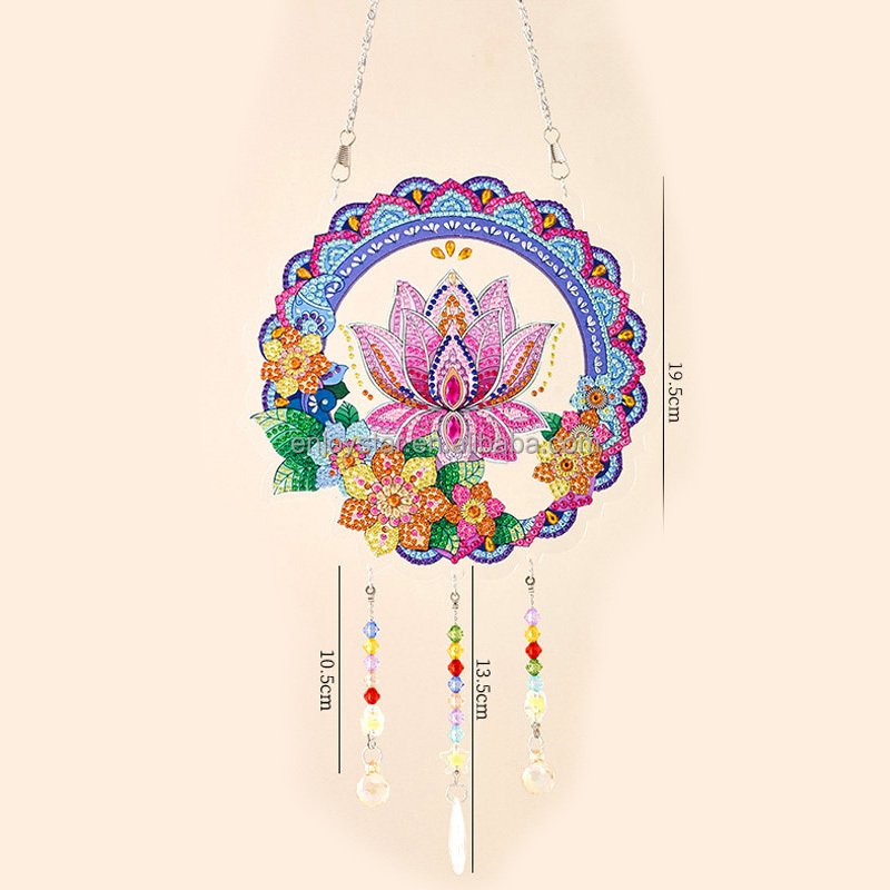 ENJOYSTAR DIY Handmade Painting Craft Kit Christmas Pendant Fashion Christmas Decoration Rhinestone Mosaic Painting Art