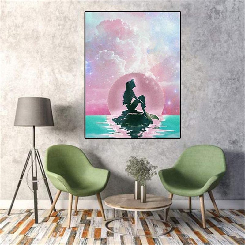 Custom DIY 30*40cm Pink Sky Home Decor Wall Diamond Painting Full Round 5D Acrylic Living Room Decor Diamond Painting