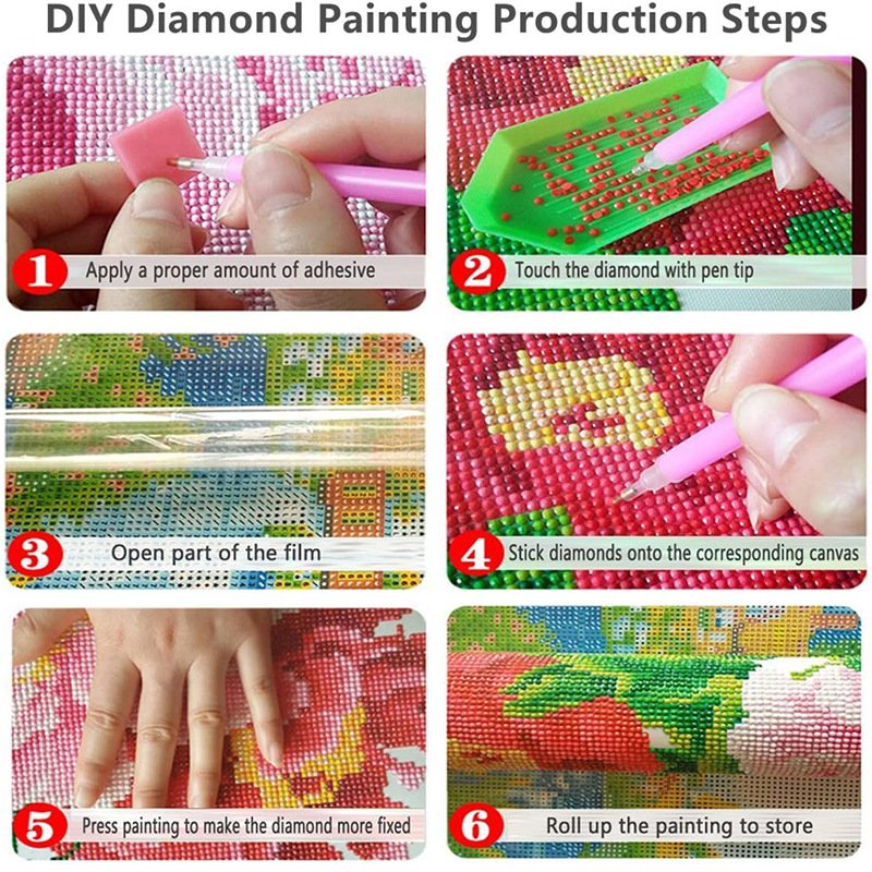 Custom DIY 30*40cm Pink Sky Home Decor Wall Diamond Painting Full Round 5D Acrylic Living Room Decor Diamond Painting