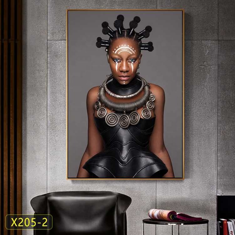 Nordic black girl paintings home decor aluminum abstract 5D diamonds crystal porcelain wall art wall decor nude paintings