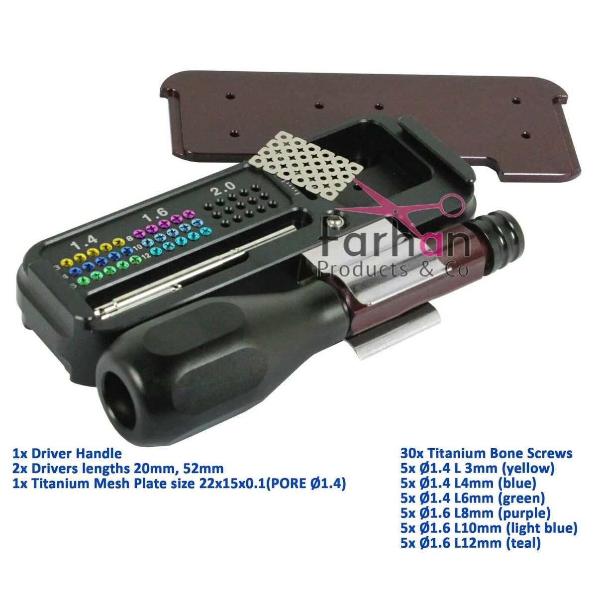 New Dental GBR Guided Regeneration System Mini Kit Fixation Screws Dental Surgical Tools