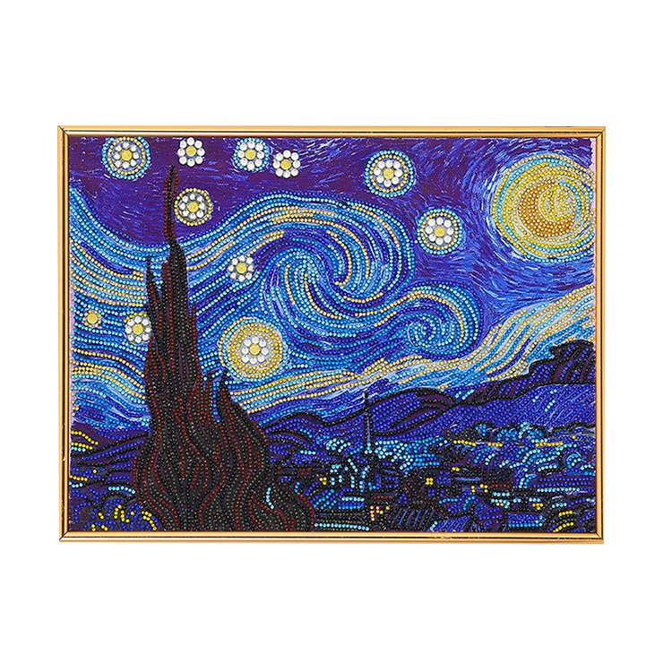 DIY Full Drill Diamond Paintings Cross Stitch Van Gogh Starry Sky Night Full Diamond Mosaic Wall Art Home Decor