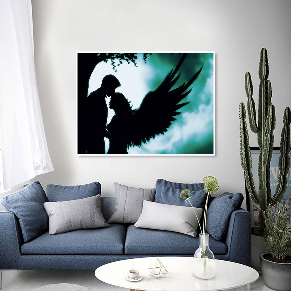 Couple Diamond Art Painting Angel 5D Diamond Painting DIY Full Drill Fashion Home Decor Custom Own Picture Wholesale